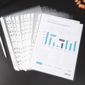 Comix <b>Document</b> Protector <b>Bag</b> A4 11 Holes 0.06mm 20 <b>Bags</b> Set Transparent PP Material - Product Image 2