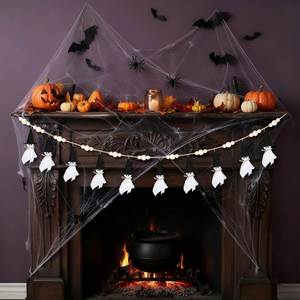 For Wall Haunted House Party <b>Garland</b> Witch Hat Ghost With Wooden Beads <b>Halloween</b> Banner Decor - Product Image 3