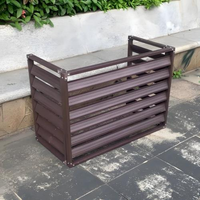 Cache-climatiseur en aluminium à persiennes pour appartements et hôtels, tailles personnalisées, garantie 10 ans anti-rouille, directement de l'usine