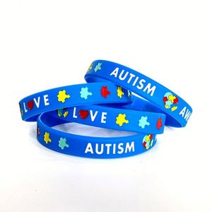 Pulseras de Silicona para Autismo, Pulseras de Goma, Personalizables con Logotipos y Texto Promocional, Disponibles en Stock - Product Image 3