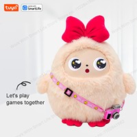 Robot Boneka Pintar Tuya AI, Hewan Peliharaan Elektronik Interaktif Suara, Mainan Pendamping dengan Mata LED Dinamis, Dapat Diisi Ulang via USB, Hadiah untuk Segala Usia