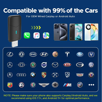 Boîte Ai CarPlay sans fil, adaptateur Android Auto Car Play, accessoires de télévision intelligents pour voiture, pour Net Flix Utube Snapdragon 6125