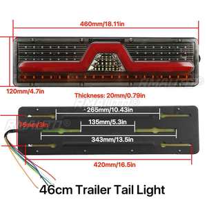 2 feux arrière LED 24V pour camion, feux de freinage et clignotants pour remorque, caravane, camping-car, bus, tracteur, poids lourd - Product Image 5