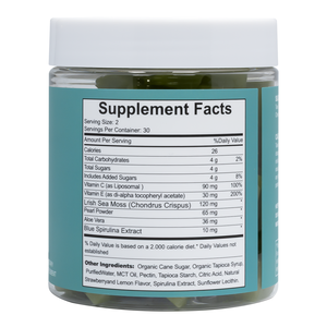 Gomitas brillantes de vitamina C con musgo marino de aloe vera y polvo de perlas Ingredientes naturales Premium para una piel saludable - Product Image 4