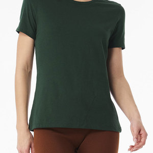 Wholesale Lightweight Quick Dry Women T <b>Shirts</b> 100%<b>Polyester</b> O Neck Customized Logo New Design Solid Color And Size For Hot Sale - Product Image 4