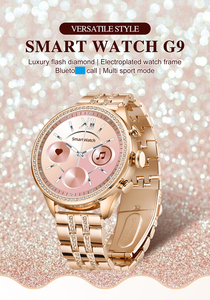 Elegante <span class=keywords><strong>Smartwatch</strong></span> GEN9 per Donne, <span class=keywords><strong>Cinturino</strong></span> in <span class=keywords><strong>Acciaio</strong></span> Dorato di Lusso, Impermeabile IP68, Fitness Tracker, Orologio Sportivo - Product Image 4