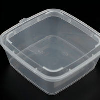 Gobelets carrés transparents en PP avec couvercles, contenants jetables pour sauces, portions individuelles pour la restauration à emporter et les services de traiteur