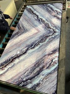 Mármol Impresión <span class=keywords><strong>digital</strong></span> Pared Panel de plástico Uv Mármol Hoja alternativa Paneles de <span class=keywords><strong>PVC</strong></span> para hotel - Product Image 6