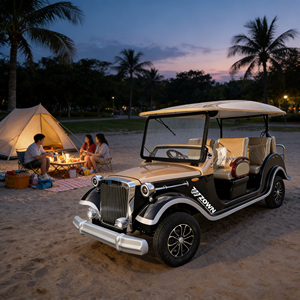 ZOWN Bus de tourisme électrique noir mystérieux à 4 roues, style vintage classique, pour visites de ville - Neuf avec garantie de 2 ans - Product Image 1
