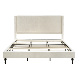 <span class=keywords><strong>Lit</strong></span> rembourré moderne <span class=keywords><strong>de</strong></span> taille King réglable avec tête <span class=keywords><strong>de</strong></span> <span class=keywords><strong>lit</strong></span> tuftée à boutons froncés écologique sans sommier <span class=keywords><strong>de</strong></span> couleur blanche - Product Image 5