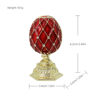 SHINNYGIFTS recuerdo ruso esmalte Castillo huevo decoración caja Pascua escritorio decoración ornamento - Product Image 5