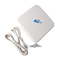 Routeur sans fil blanc 2G 3G LTE 4G 700-2700MHz Antenne panneau 30dBi avec 2 connecteurs SMA mâles Câble RG174 de 3 mètres