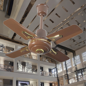 Ventilador de Techo Plegable de 24 Pulgadas, Color Marrón, con Cuatro Aspas, Enfriamiento por Aire, Cinco Aspas, Control Mecánico, para Exteriores y Hogar, Diseño Metálico de 24 Pulgadas, Modelo C - Product Image 4