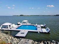 Superyacht Plate-forme gonflable bateau Dock Yacht Gonflable Mega Dock îles flottantes gonflables