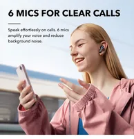Auriculares TWS Anker Liberty 4NC con indicador de batería LED, auriculares internos con micrófono con cancelación de ruido para PC, ordenador y música