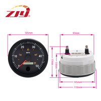 Tachometer Elektronik ZJY Seri 105mm SL029 437-055-004 100% Teruji Harga Grosir Pabrik Kualitas Tinggi VDO 0-50mph/80kmh Baru