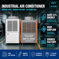 Climatiseur industriel zéro émission Kemite R410A à compresseur scroll, unité HVAC split à refroidissement par évaporation haute efficacité