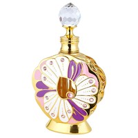 Bouteille vide en verre pour huiles essentielles, motif Fleur du Désert, style Moyen-Orient Dubaï, avec peinture diamantée, modèle POP005, produit transfrontalier très vendu