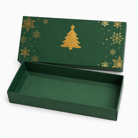 Boîte cadeau de Noël personnalisée, boîte en papier rigide avec estampage à chaud en or, vernis UV sélectif, pour bijoux, chocolat, parfums, emballage OEM ODM