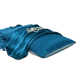Super Soft Organic Silk Satin Pillow Case with Envelope Closure High Quality for Home Hotel Hospital Use Customizable Logo