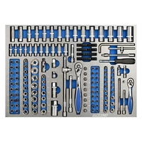 Coffre à outils roulant robuste à 7 tiroirs avec 400 outils, tiroirs à roulement à billes et roues silencieuses pour service automobile