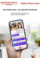 Étui de téléphone intelligent HK88 Android avec traduction vocale en temps réel, enregistrement et IA pour iPhone 13/14/15/16/17 Pro Max/17 Air
