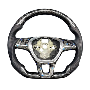 Volante Deportivo de Fibra de Carbono para VW <span class=keywords><strong>Golf</strong></span> 7 MK7 GTI <span class=keywords><strong>R</strong></span>, Base Plana, <span class=keywords><strong>Interior</strong></span> Personalizado - Product Image 6