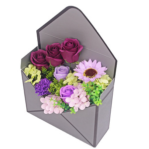 Scatola busta creativa fioraio confezione busta pieghevole confezione <span class=keywords><strong>regalo</strong></span> fiore rosa per mazzi - Product Image 6