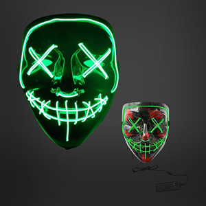 หน้ากากแฟนซีรูปตัววีแอลอีดีมีไฟ LED ฮาโลวีนหน้ากากรูปตัววีสำหรับงานเลี้ยงสวมหน้ากาก - Product Image 6