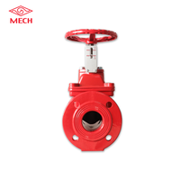 MECH tige montante EPDM vanne à joint souple extrémité à bride manuelle PN10/PN16 revêtement époxy 2-24 pouces vanne d'eau d'incendie ductile