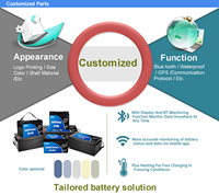 Batterie marine LiFePO4 36V 42Ah/50Ah/60Ah/72Ah/100Ah haute capacité, étanche, batterie de bateau à cycle profond