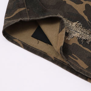 Katoenen vintage camouflage streetwear hoge kwaliteit wijde broek met wijde pijpen, <span class=keywords><strong>cargo</strong></span> broek met trekkoord, canvas custom broek met logo, heren casual - Product Image 4