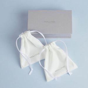 Wholesale High Quality Luxury <b>Drawstring</b> <b>Pouch</b> Small Velvet Jewelry Bag Custom Logo Velvet <b>Drawstring</b> Bag With Logo Printing - Product Image 2