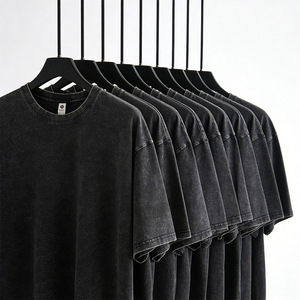 T-shirt en coton délavé style flocon de neige, col ras du cou, coupe ample, pour hommes et femmes, personnalisable - Product Image 3