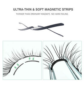 Pestañas Magnéticas 3D Reutilizables de Etiqueta Privada al por Mayor, Pestañas Postizas Magnéticas Naturales y Suaves con Aplicador - Product Image 3