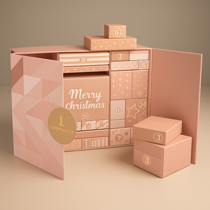 Calendario de Adviento de Lujo Personalizado de 25 Días, <span class=keywords><strong>Caja</strong></span> de Regalo Misteriosa para Cosméticos y Cuidado de la Piel, Cajas de Calendario de Papel Rígido con Materiales Reciclados - Product Image 6