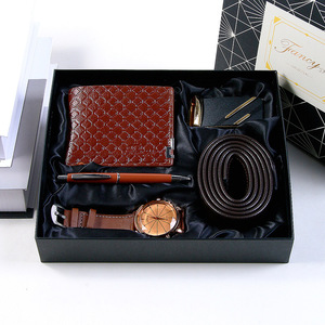 Regalo per la Festa del Papà, Set Regalo per <span class=keywords><strong>Uomo</strong></span>, Orologio, <span class=keywords><strong>Cintura</strong></span>, <span class=keywords><strong>Portafoglio</strong></span>, Regalo di San Valentino, Regalo Aziendale, Transfrontaliero - Product Image 3