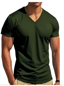 Camiseta Deportiva al por Mayor para Hombre, Talla Americana, Cuello en V, 100% Poliéster, Secado Rápido, Compresión, para Gimnasio y Entrenamiento - Product Image 3