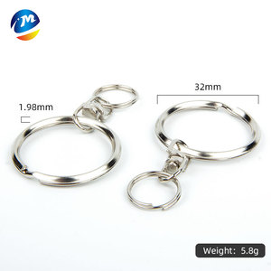 Porte-clés personnalisé <span class=keywords><strong>en</strong></span> <span class=keywords><strong>métal</strong></span> zinc de 32 mm, <span class=keywords><strong>anneau</strong></span> de clé <span class=keywords><strong>en</strong></span> fer avec finition zincée durable - Product Image 2