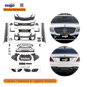 Kit de carrosserie en matériau ABS GUGO pour Mercedes-Benz <span class=keywords><strong>S</strong></span> W222 18-20 S63 2014-2017 Modèle de pare-chocs avant et arrière Upgrade New Condition - Product Image 1