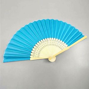 Abanicos de Mano Personalizados con Logotipo Impreso para Bodas, Abanicos Plegables Japoneses de Bambú, Papel y Seda Blancos para Novias, Abanicos con Arte Folclórico Tallado - Product Image 6