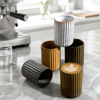 Mug en céramique à glaçure réactive 300 ml avec logo personnalisé, texture unique modifiée au four, tasse à café moderne minimaliste pour le bureau, vente en gros