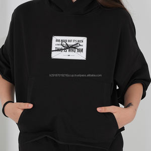 Vente en gros Ensemble de survêtement à capuche à manches courtes en tissu à deux fils pour filles de haute qualité Vente en gros de Turquie pour enfants - Product Image 5