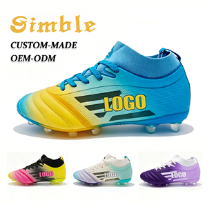 Chaussures de football d'entraînement personnalisées pour hommes, crampons TPU AG/FG pour terrain synthétique, modèle Fly Knit montant - Product Image 1