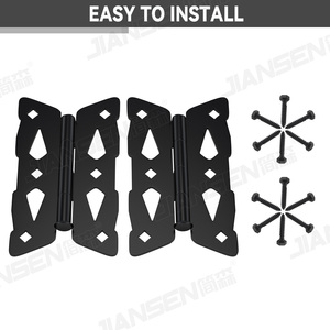 Charnières de <span class=keywords><strong>portail</strong></span> à fermeture automatique en acier robuste de type <span class=keywords><strong>papillon</strong></span> personnalisables pour <span class=keywords><strong>portail</strong></span> en vinyle PVC bois (1 paire) - Product Image 4