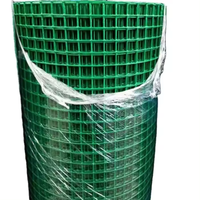 Maille carrée soudée en fer électrogalvanisé revêtu de PVC pour clôture de jardin, cage à lapins, oiseaux, poulets, services de découpe et de soudage