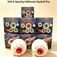 Halloween Knisterndes Totenkopf-Quetschspielzeug mit runden Schlitzen, Zähnen, Lächeln, Kürbisgeschnitztem versunkenem Gesicht und knisterndem Granulat-Sound