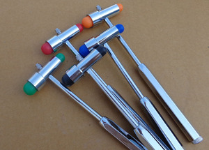 Martillo de percusión de reflejos médico tipo T, cabeza de silicona multicolor, martillo de diagnóstico neurológico de acero inoxidable para médicos - Product Image 4