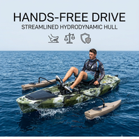 Kayak de pêche modulaire en HDPE personnalisé avec stabilisateur à flotteurs détachable, canoë certifié CE, bateau à moteur de pêche au trolling camouflage