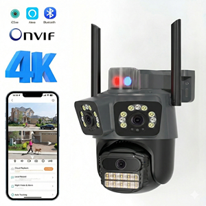 Cámara de seguridad de tres lentes y tres pantallas <span class=keywords><strong>ICsee</strong></span> 9MP 4K Sistema todo en uno Inalámbrico <span class=keywords><strong>WiFi</strong></span> PTZ Vigilancia IP para exteriores - Product Image 3